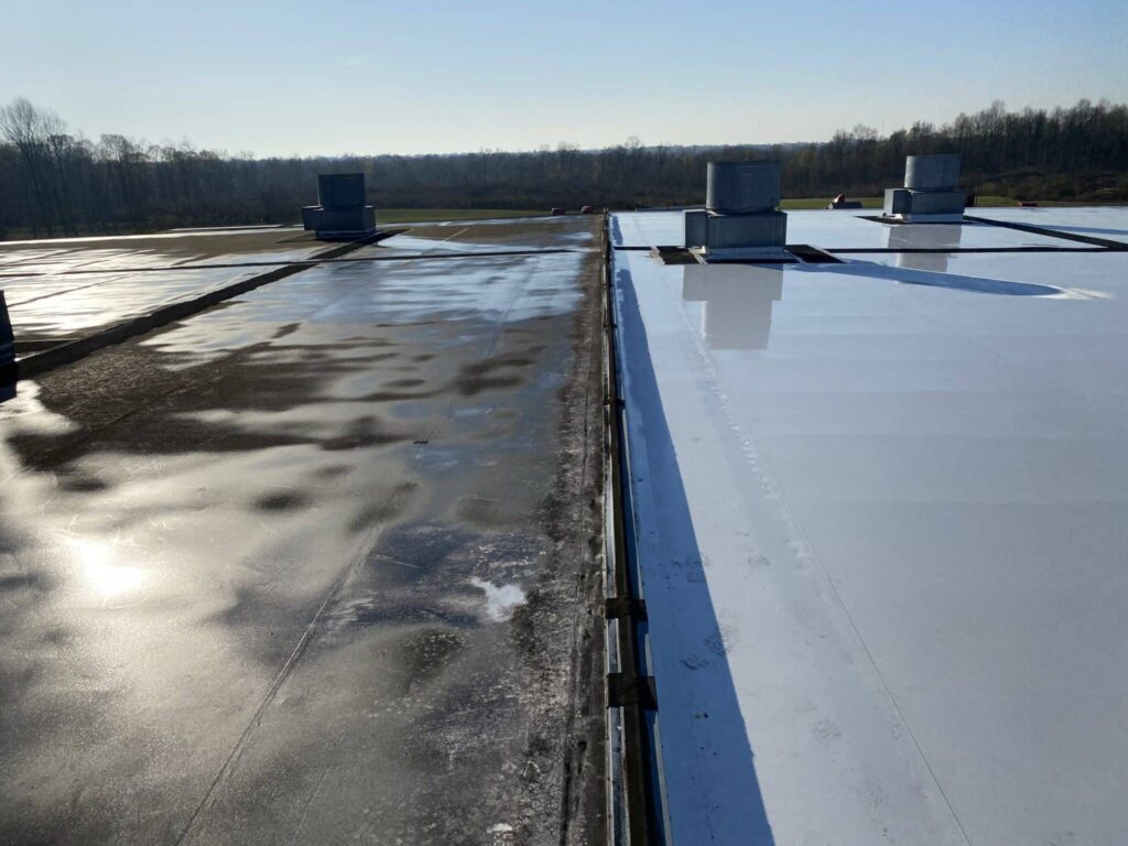 Commercial TPO Rubber Roof Cleaning and Maintenance